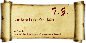 Tankovics Zoltán névjegykártya