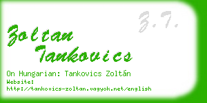 zoltan tankovics business card